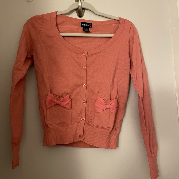 Light Orange Cardigan. - Picture 1 of 3